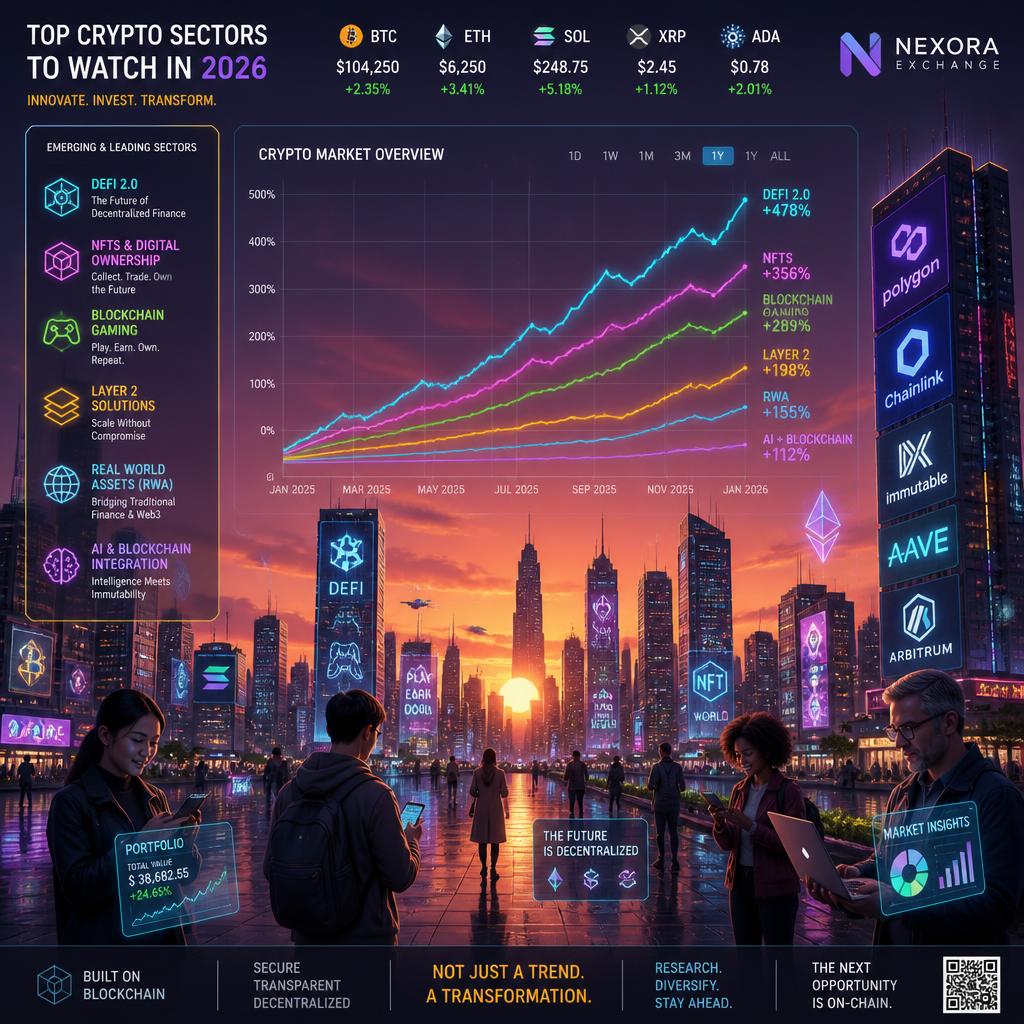 Top Emerging Crypto Sectors for Investors in 2026